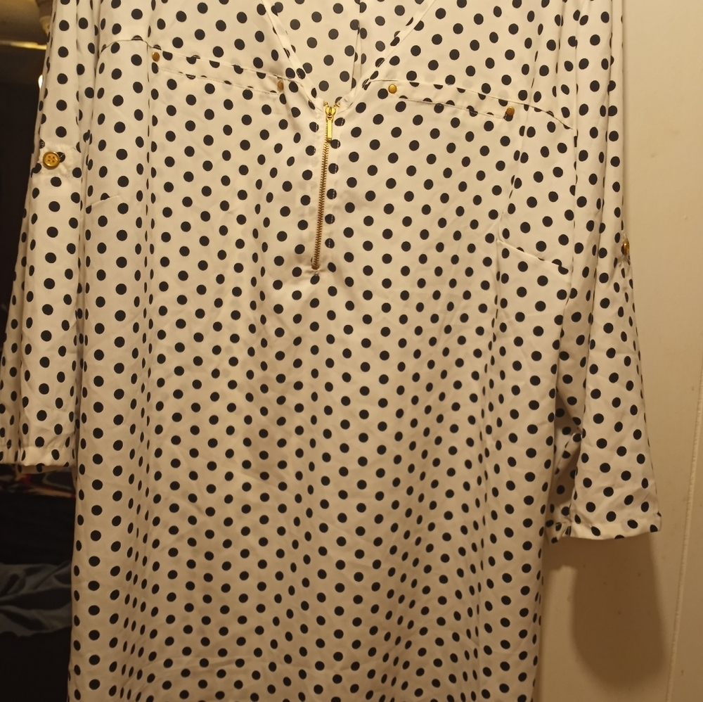 Mileage, 3XL, White with black spots